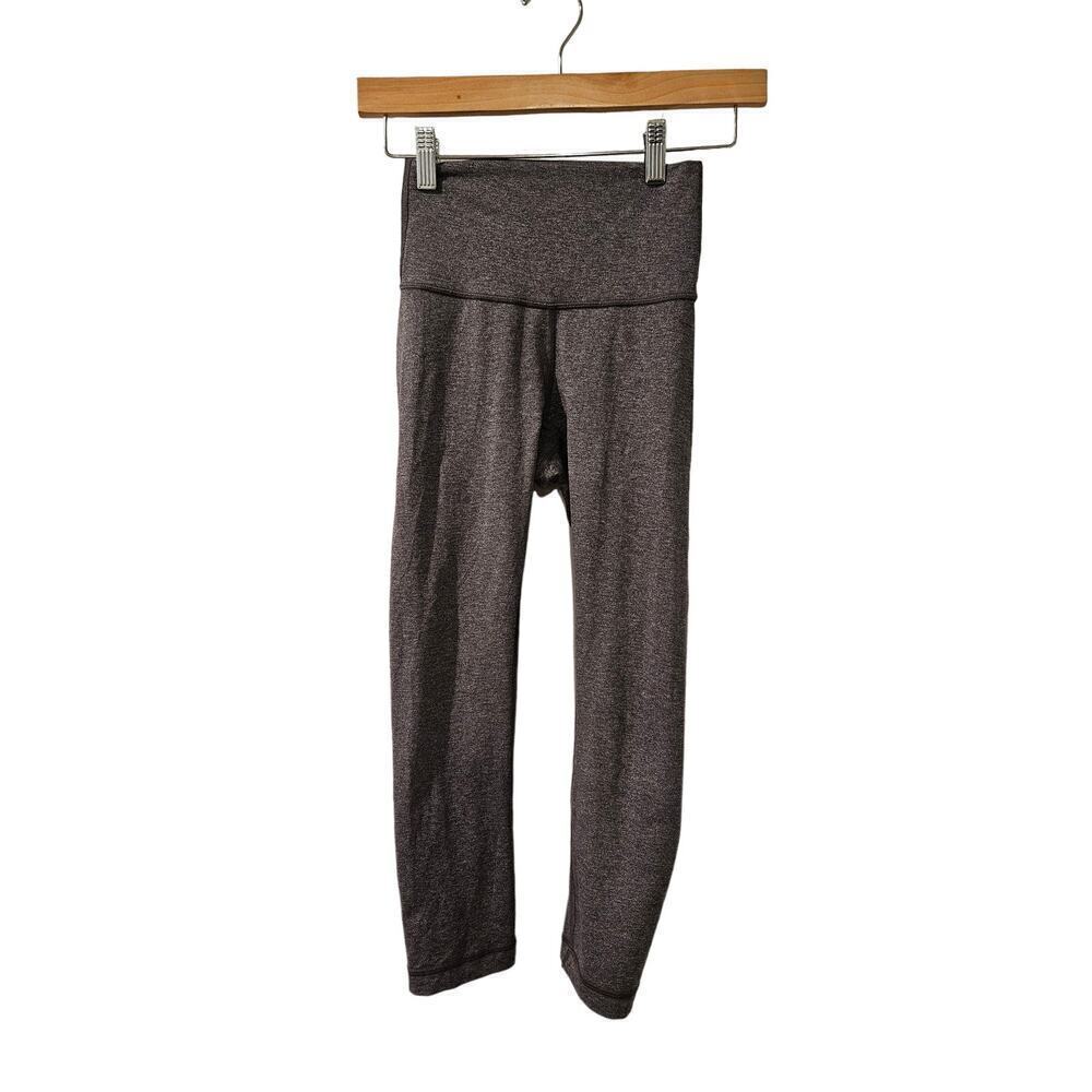 Lululemon Wunder Under Crop (Hi-Rise) *Luxtreme 21 Heathered Black size 2
